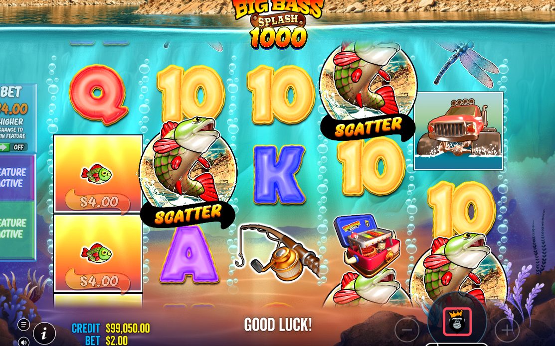 Free Spins mode opening on the 5x3 grid